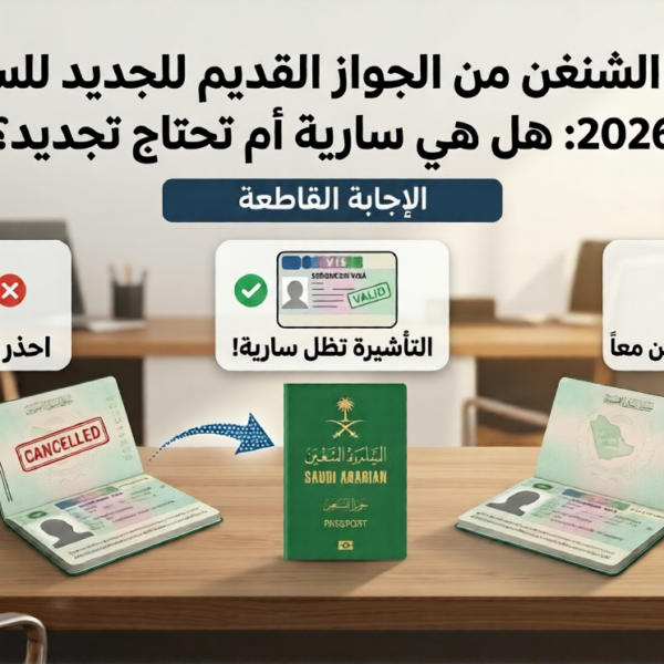 نقل فيزا الشنغن من الجواز القديم للجديد