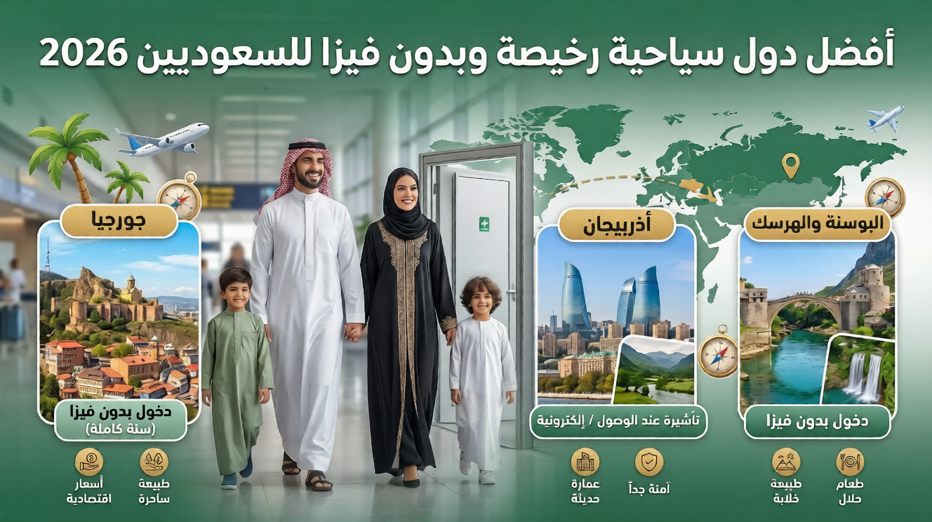 أفضل دول سياحية رخيصة وبدون فيزا للسعوديين