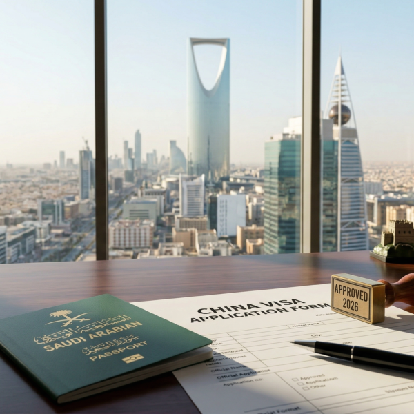 استخراج فيزا الصين من الرياض 2026