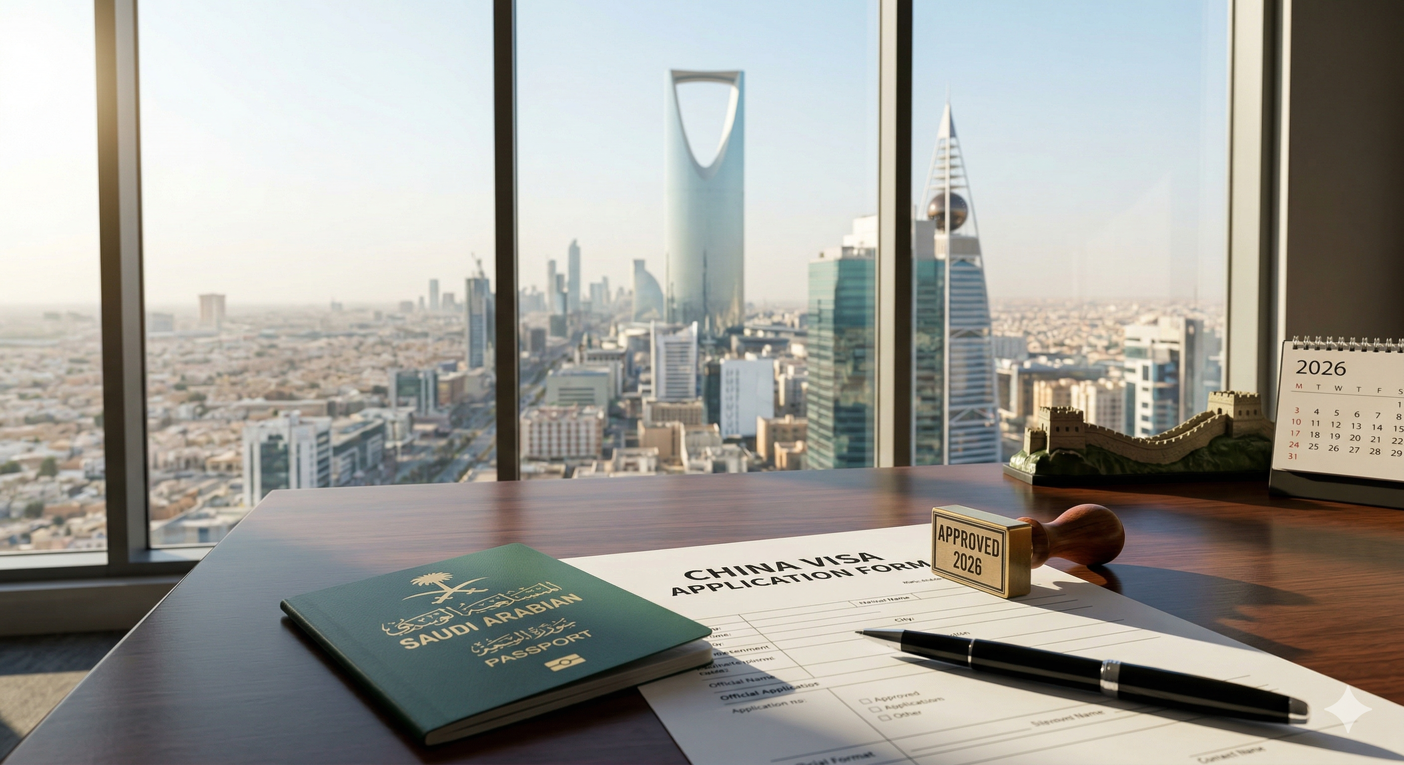استخراج فيزا الصين من الرياض 2026