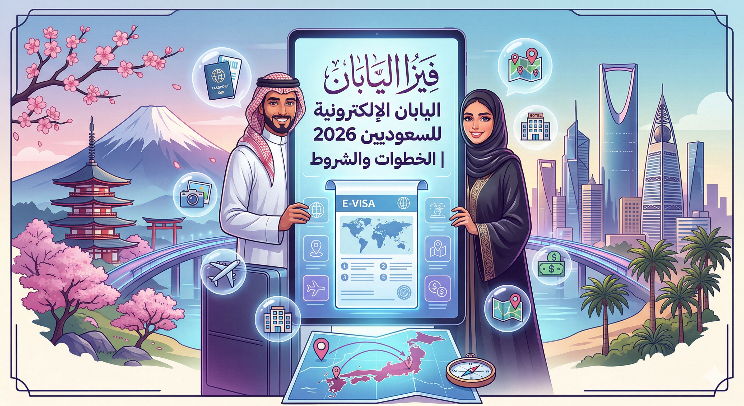 فيزا اليابان الإلكترونية للسعوديين 2026