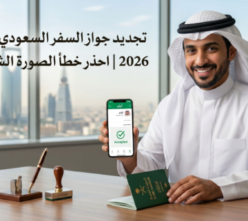 تجديد جواز السفر السعودي أونلاين 2026 | احذر خطأ الصورة