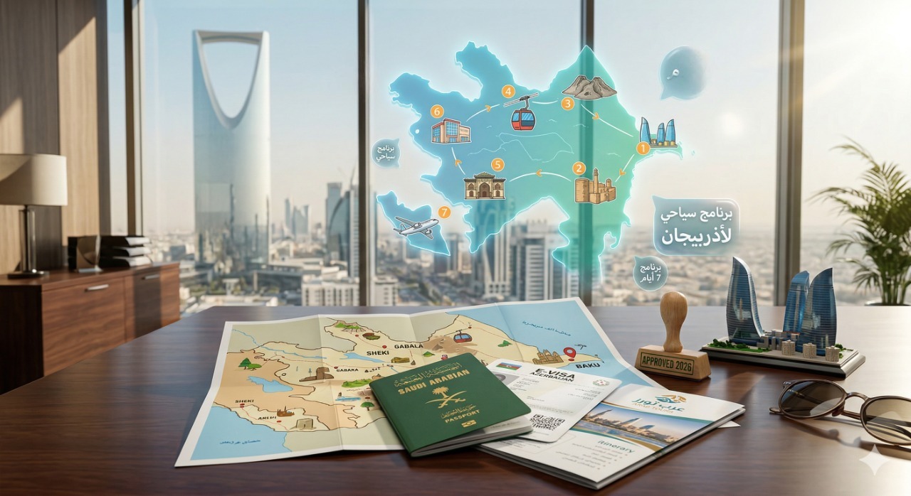 برنامج سياحي لأذربيجان 7 أيام للسعوديين | خريطة الجمال