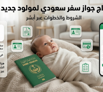 استخراج جواز سفر سعودي لمولود جديد 2026 | الشروط والخطوات عبر أبشر