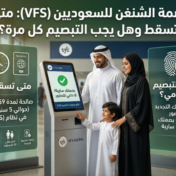 بصمة الشنغن للسعوديين (VFS)
