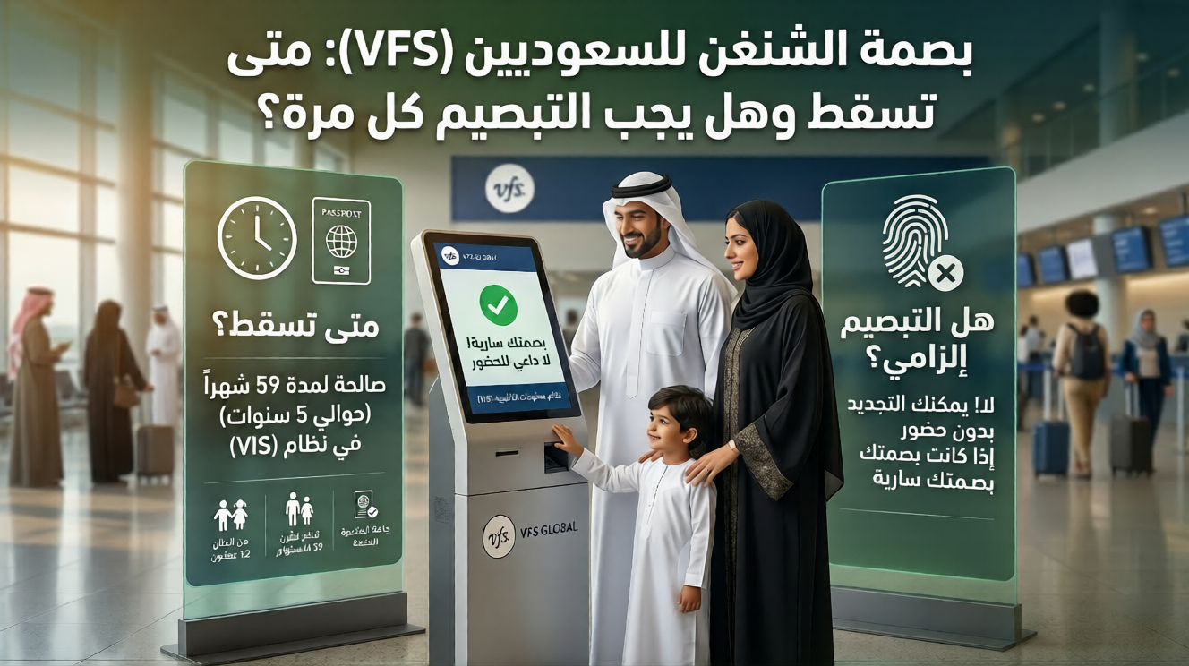 بصمة الشنغن للسعوديين (VFS)