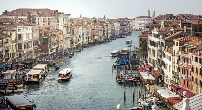 View of the Grand Canal from Rialto to Ca'Foscari
